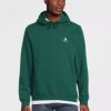 Men * | Converse Embroidered Star Chevron Left Chest Pullover Hoodie Bottle Green