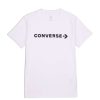 Women * | Converse Glossy Wordmark T-Shirt White