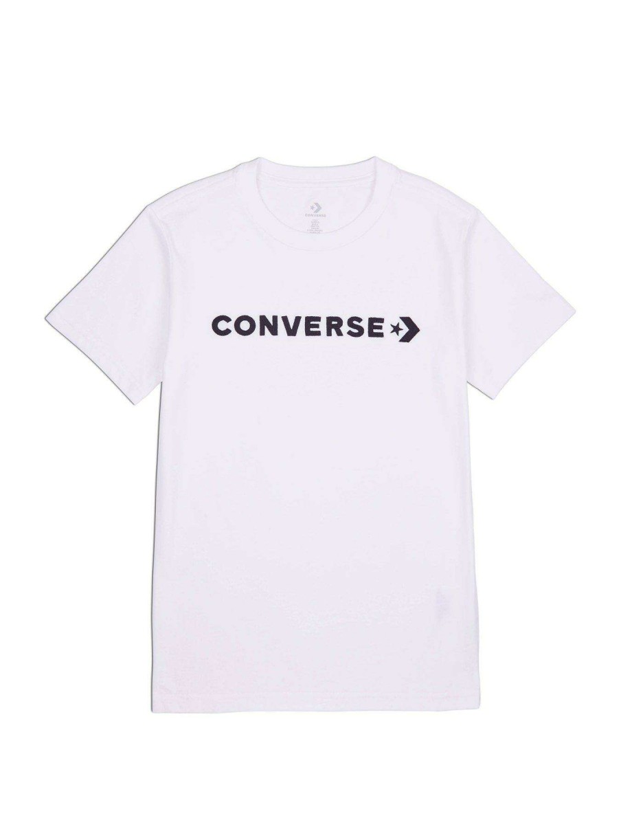 Women * | Converse Glossy Wordmark T-Shirt White