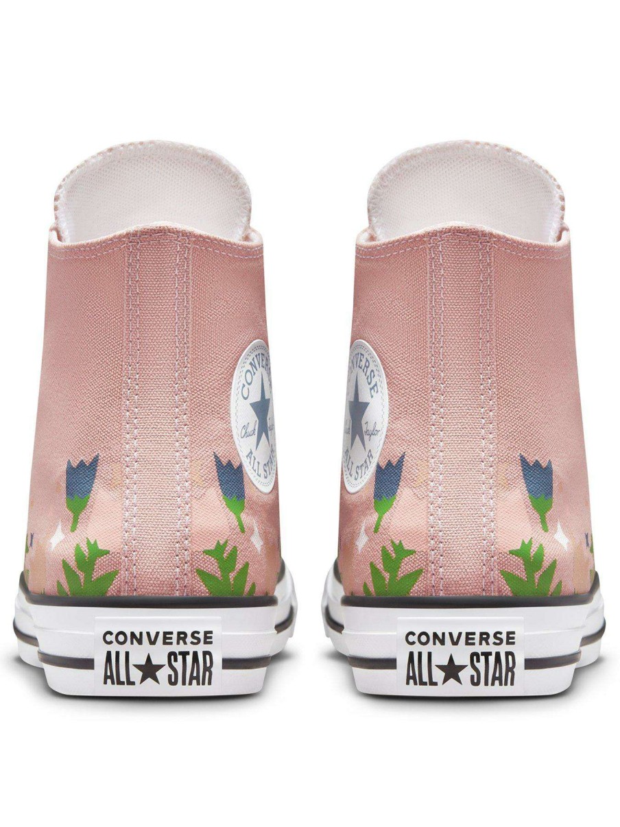 Women * | Converse Chuck Taylor All Star Crafted Florals Hi Top Plimsolls Pink