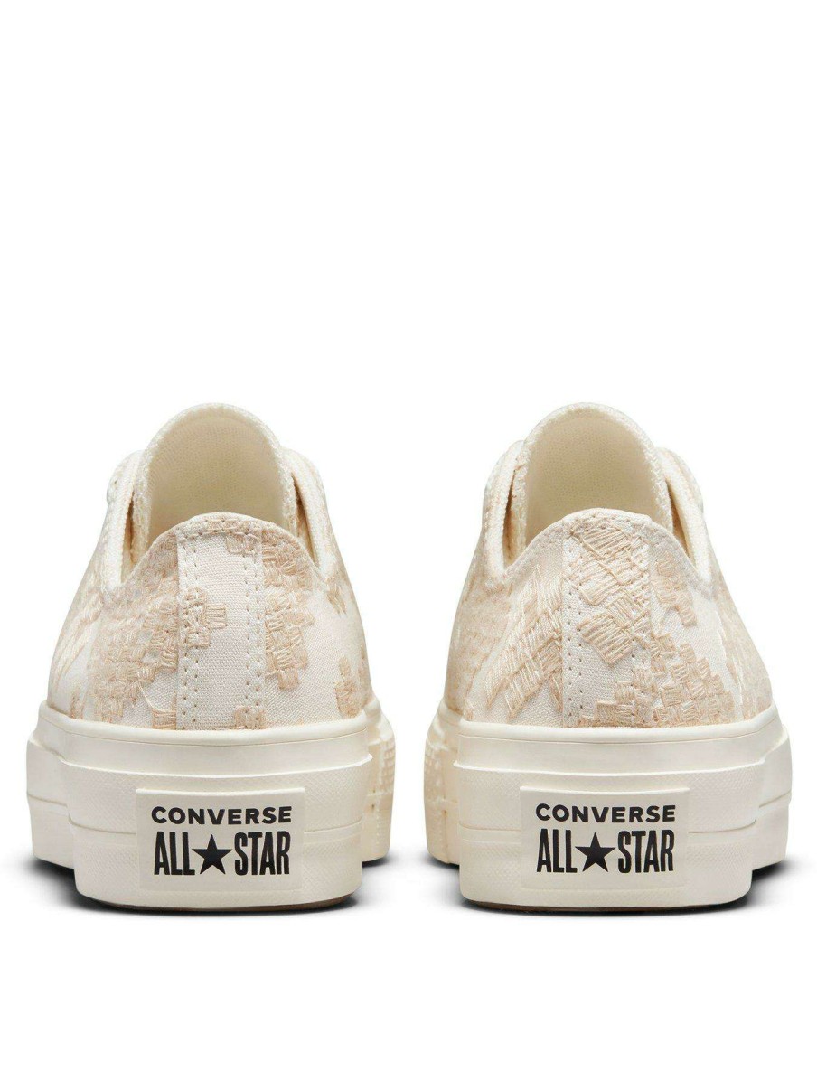 Women * | Converse Chuck Taylor All Star Lift Broderie Ox Cream/White