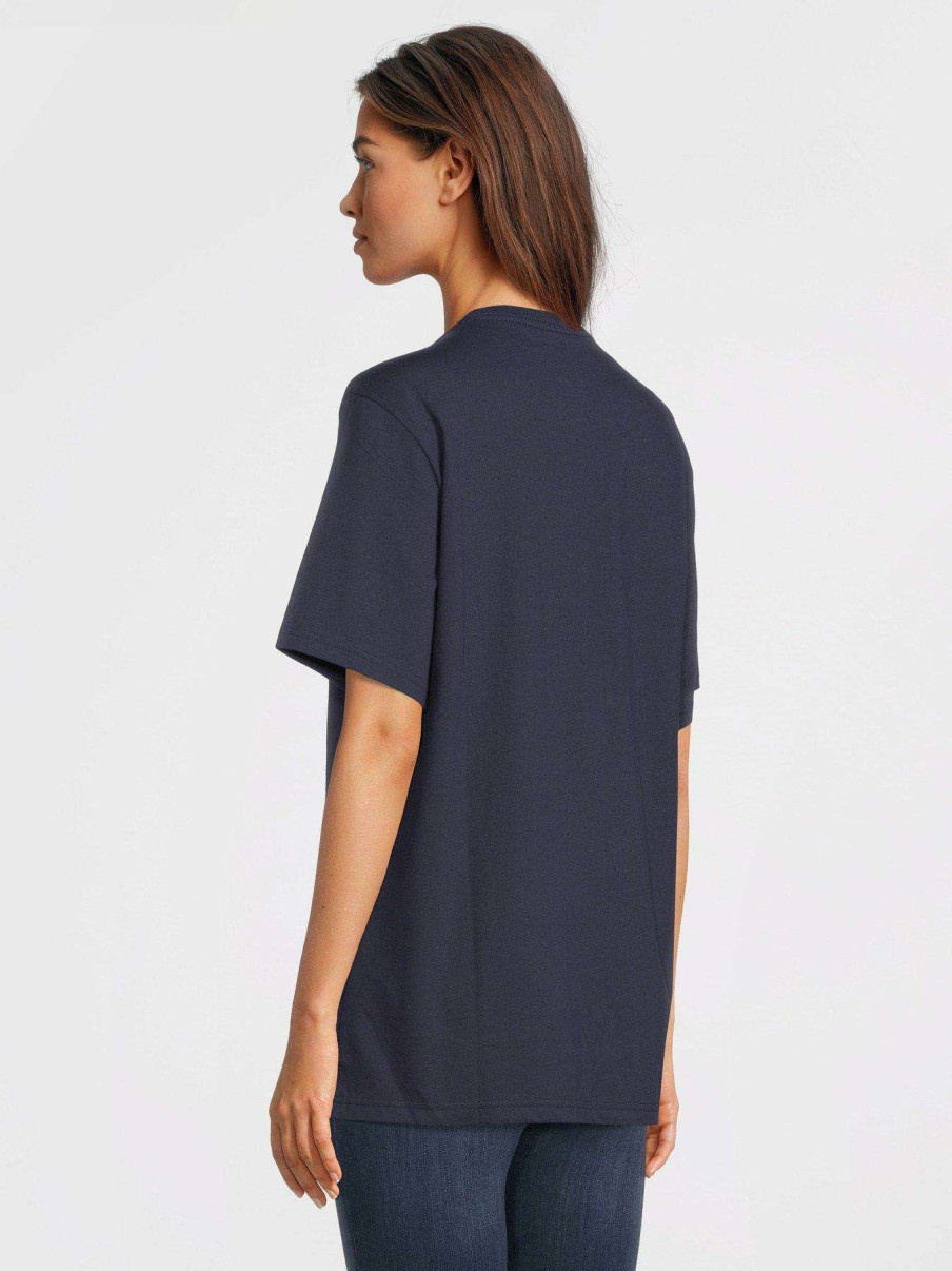 Women * | Converse Centre Chuck Patch Ss Tee Navy