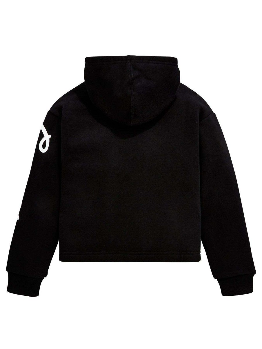 Kids * | Converse Older Kids Chuck Patch Cropped Hoodie Black