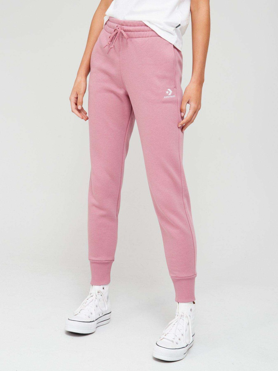 Women * | Converse Star Chevron Emb Signature Pant Pink