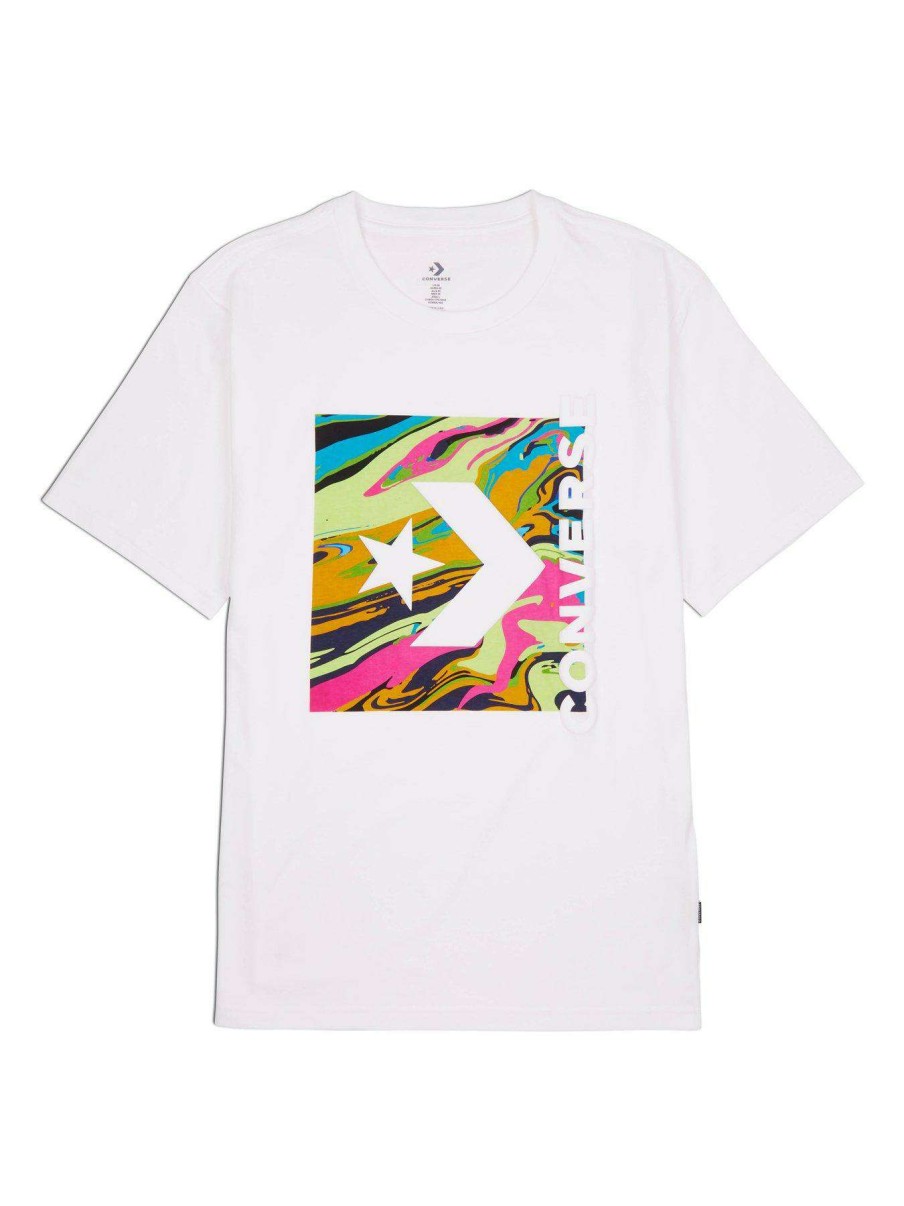 Men * | Converse Star Chevron '90S Marbled Graphic T-Shirt White/Multi