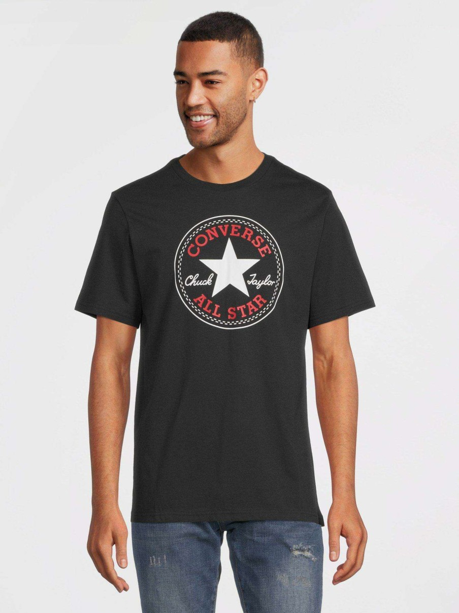 Men * | Converse Chuck Taylor Patch Graphic Short Sleeve Tee Black