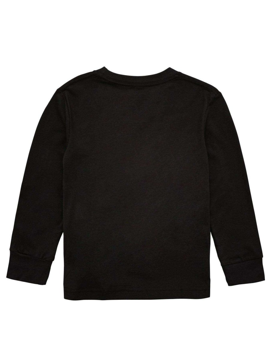 Kids * | Converse Chuck Patch Long Sleeve Top Black