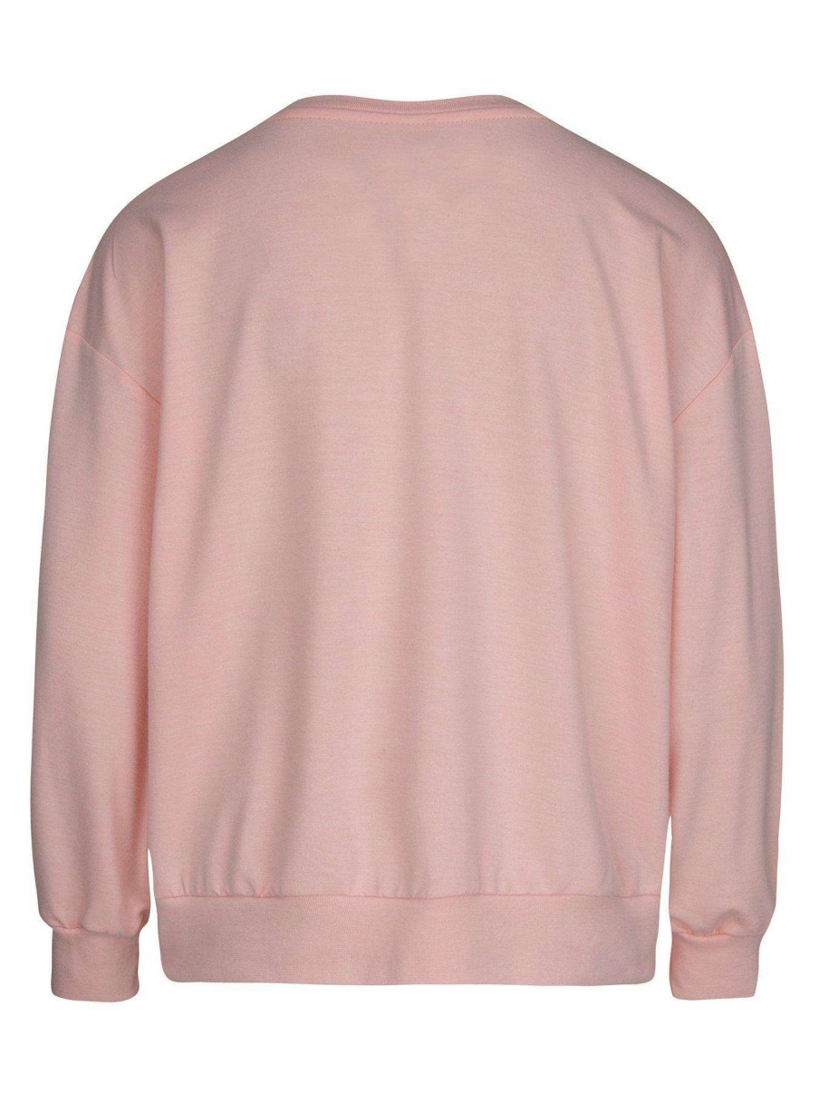 Kids * | Converse Ruched Chuck Patch Crew Neck Sweatshirt Pink