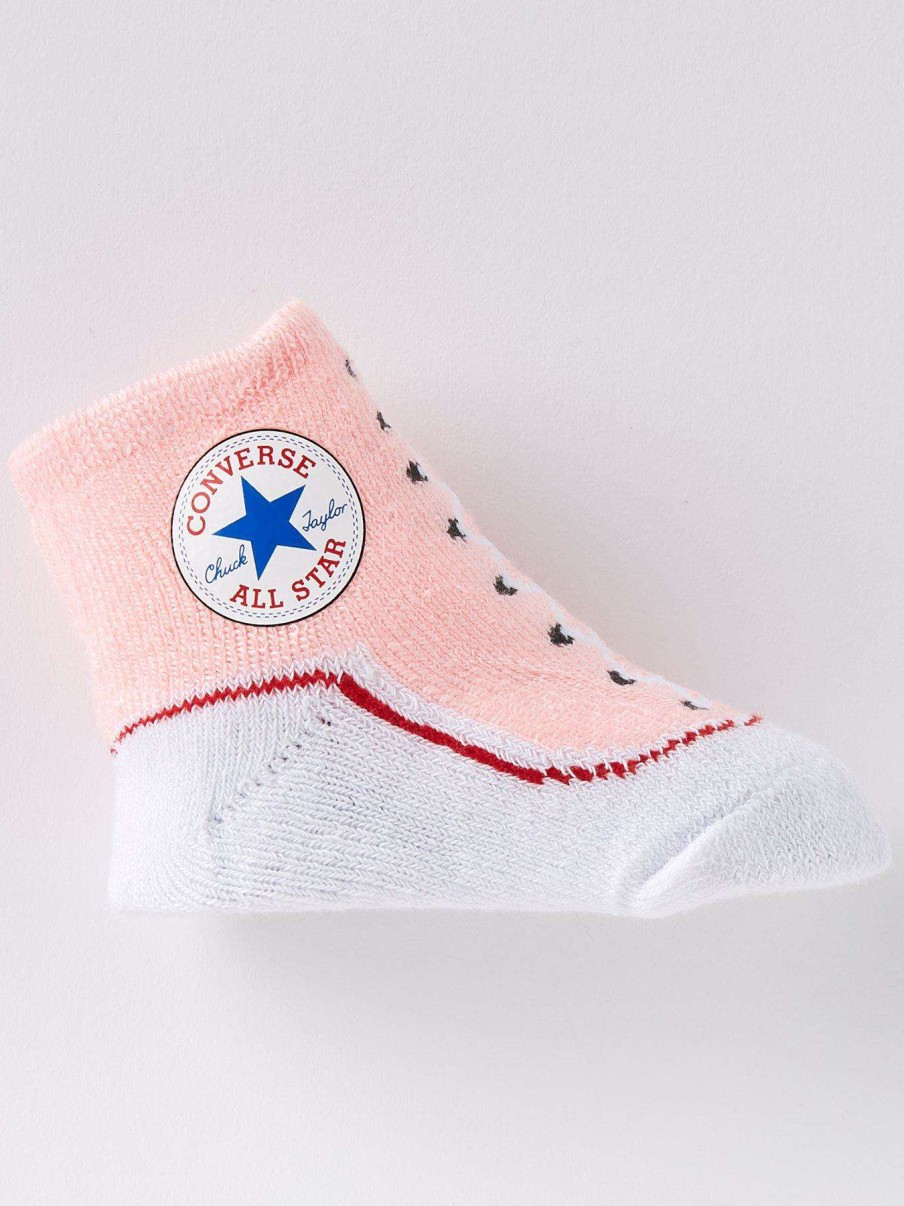 Gifts * | Converse Younger Chuck Infant Toddler Bootie 2 Pack Pink/Grey