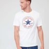 Men * | Converse Chuck Taylor Patch Graphic Short Sleeve Tee White