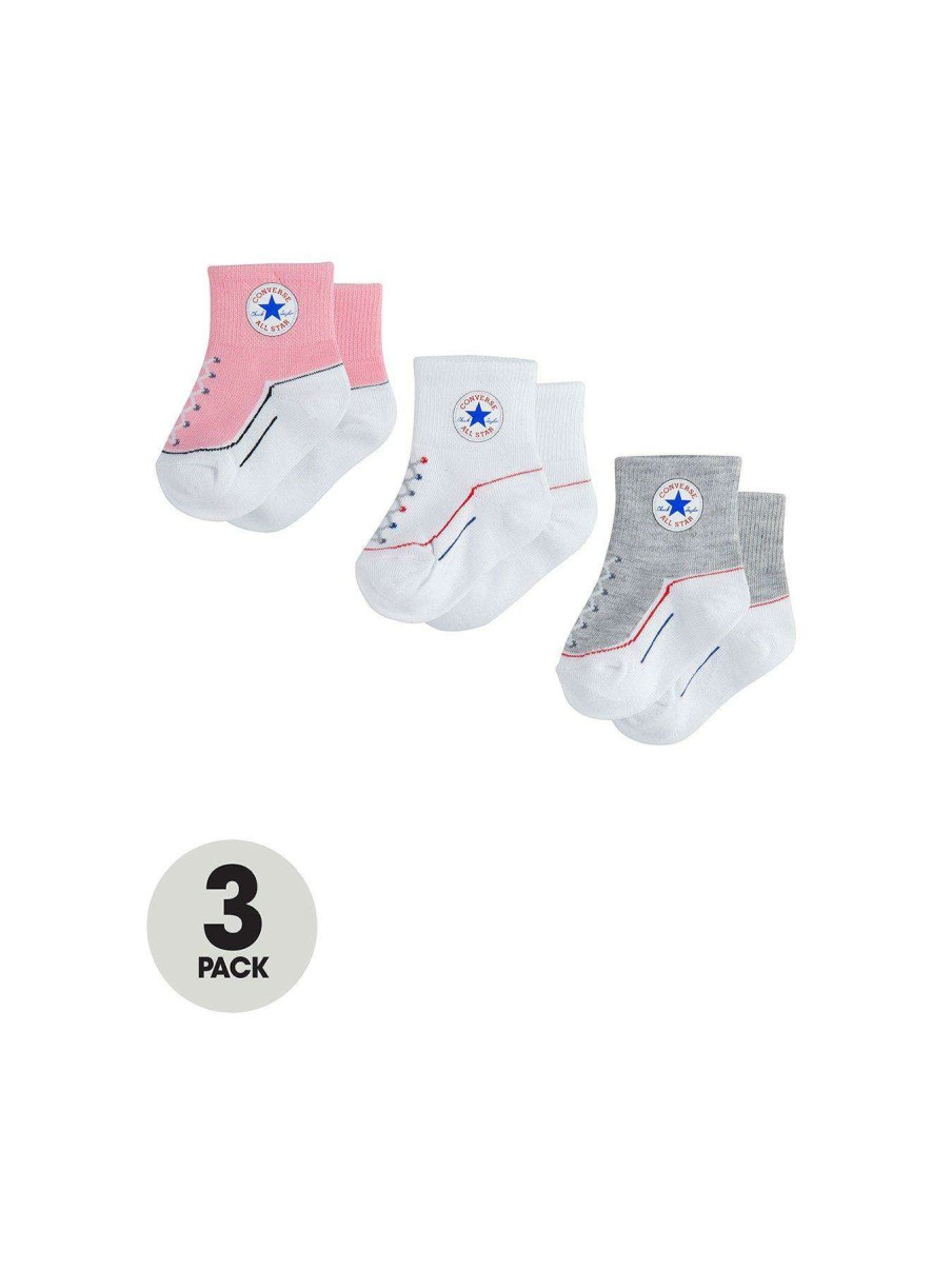 Gifts * | Converse Younger Chuck Infant Toddler Quarter 3 Pack Multi