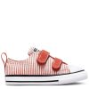 Kids * | Converse Chuck Taylor All Star Infant 2V Seersucker Stripes Trainers Orange/White/Black