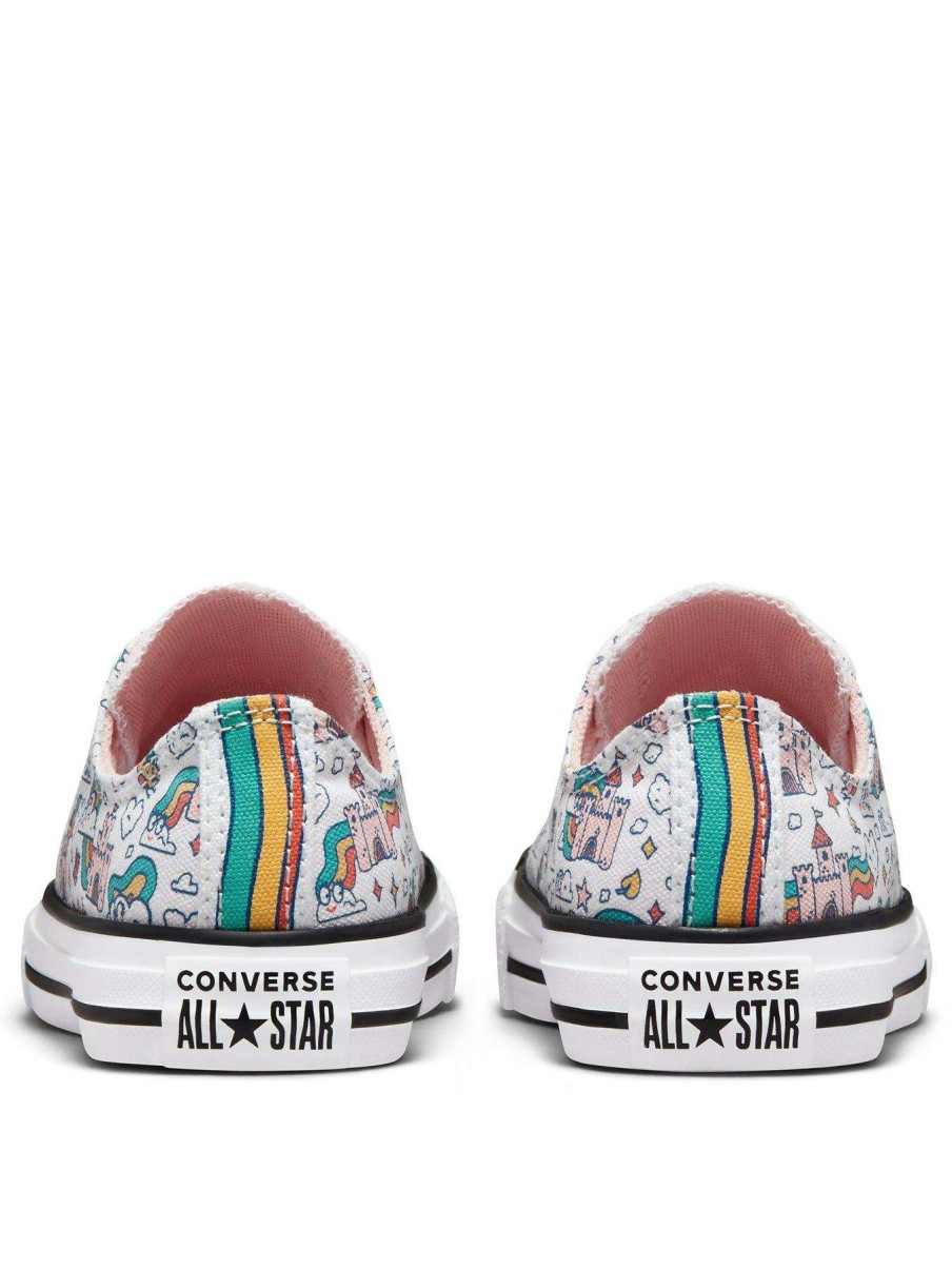 Kids * | Converse Chuck Taylor All Star Childrens Rainbow Castles Trainers White/Pink