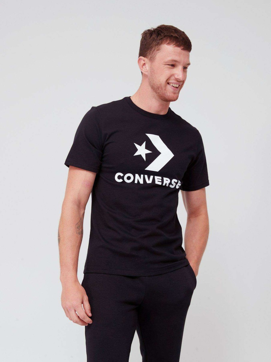 Gifts * | Converse Star Chevron Short Sleeve Tee Black