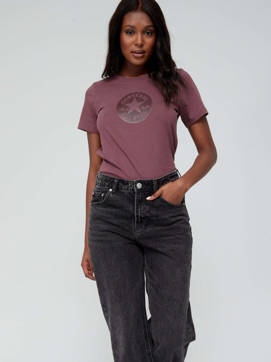 Women * | Converse Soft Tones Chuck Patch Ss Tee