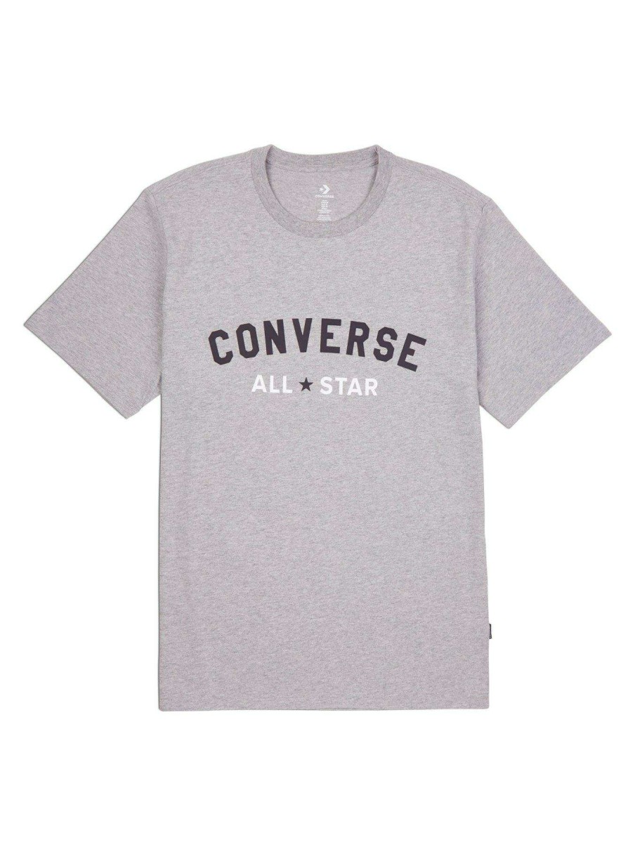 Men * | Converse All Star Varsity Graphic T-Shirt Light Grey Heather