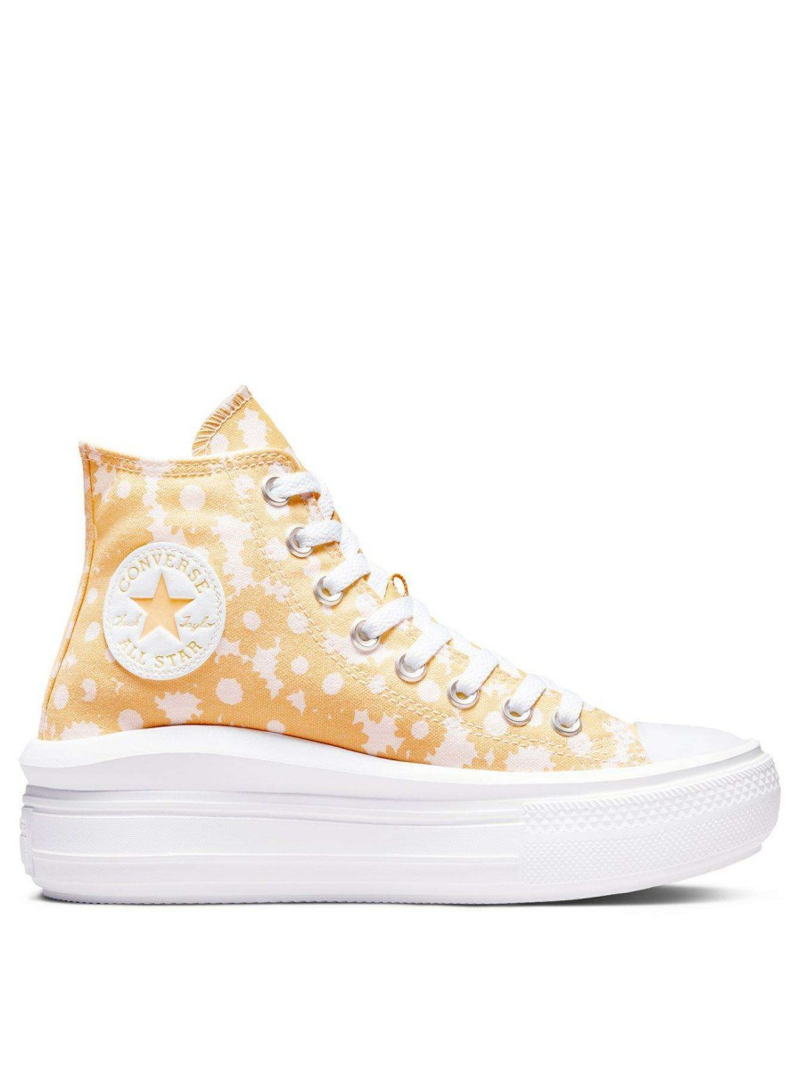 Women * | Converse Chuck Taylor All Star Move Floral Platform Canvas Hi Yellow/White