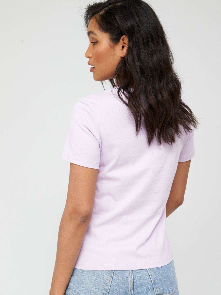 Women * | Converse Star Chevron T-Shirt Purple