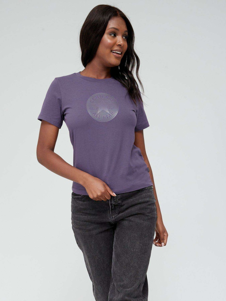 Women * | Converse Chuck Soft Tones Classic T-Shirt Purple