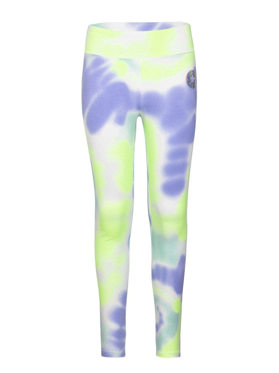 Kids * | Converse Older Girls All Over Print Tie Dye High Rise Leggings Blue