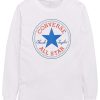 Kids * | Converse Younger Chuck Patch Long Sleeve T-Shirt White