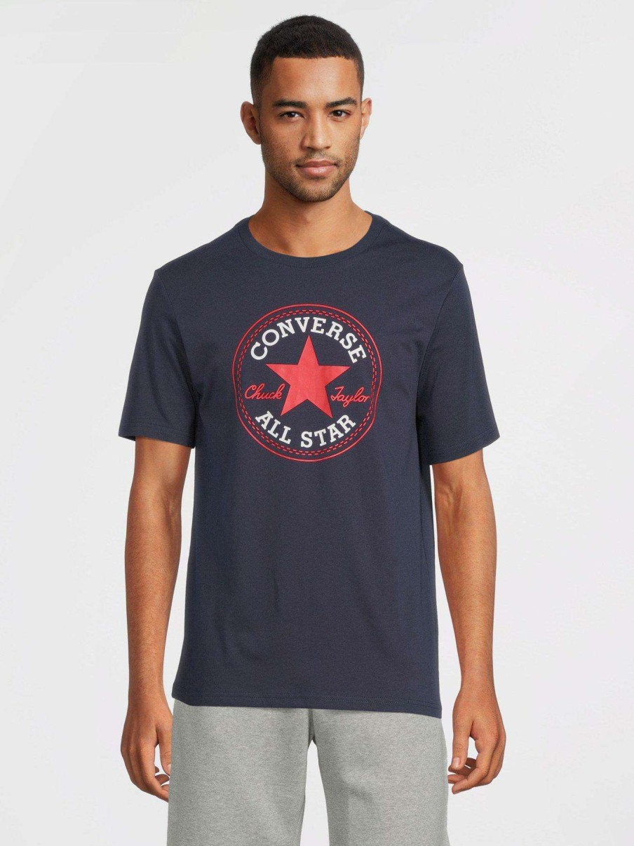 Men * | Converse Chuck Taylor Patch Graphic Short Sleeve T-Shirt Navy