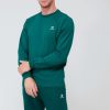 Men * | Converse Embroidered Star Chevron Left Chest Long Sleeve Tee Bottle Green