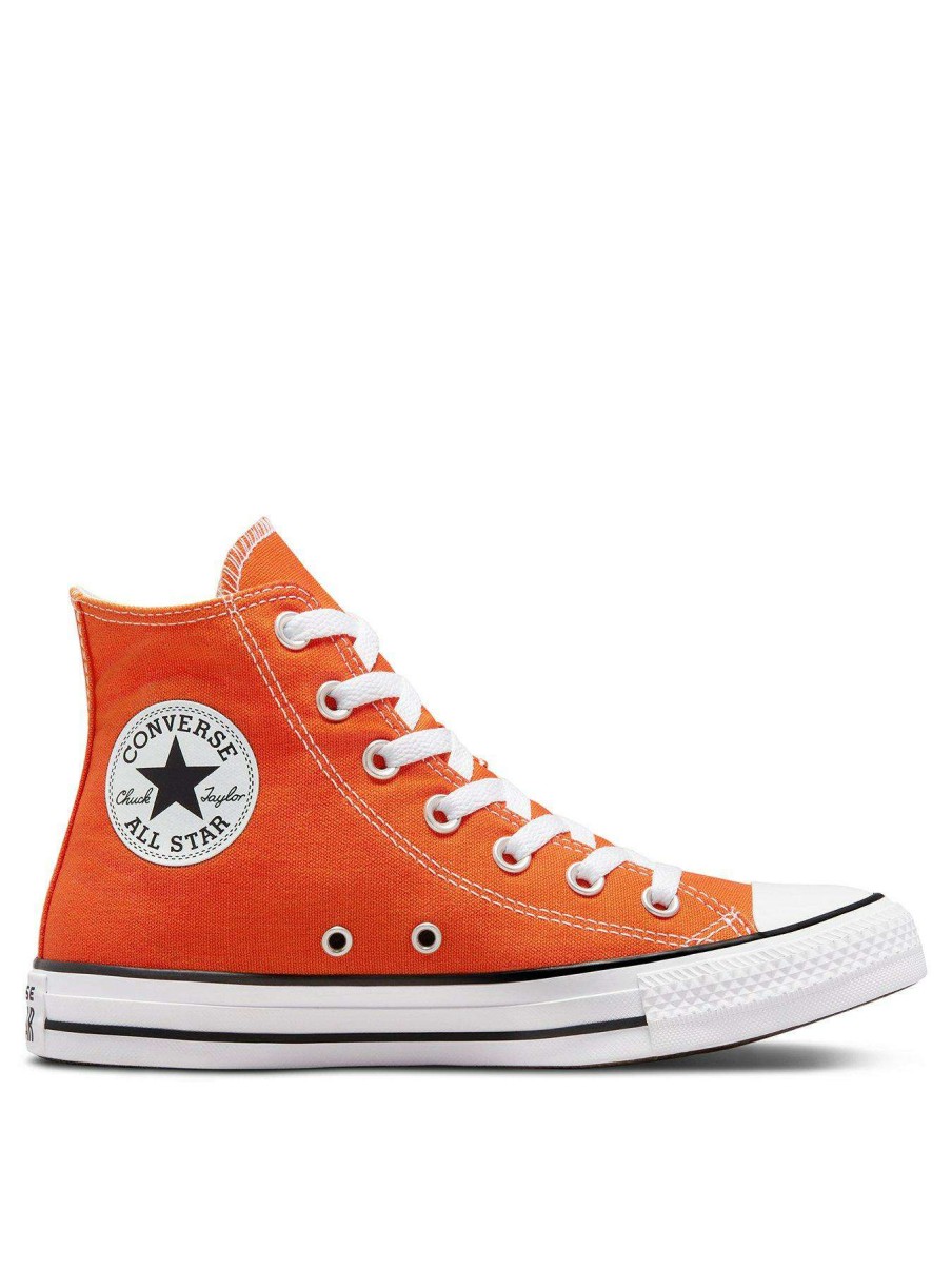 Women * | Converse Chuck Taylor All Star Desert Colour Canvas Hi Top Trainers Orange/White