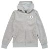 Kids * | Converse Fleece Printed Chuck Patch Full-Zip Hoodie Grey