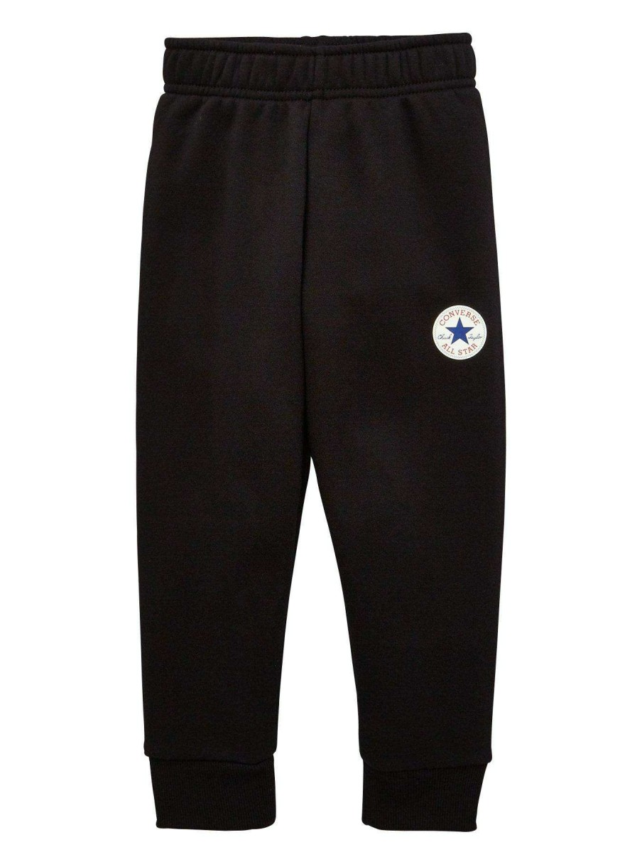 Kids * | Converse Fleece Chuck Taylor Patch Joggers Black