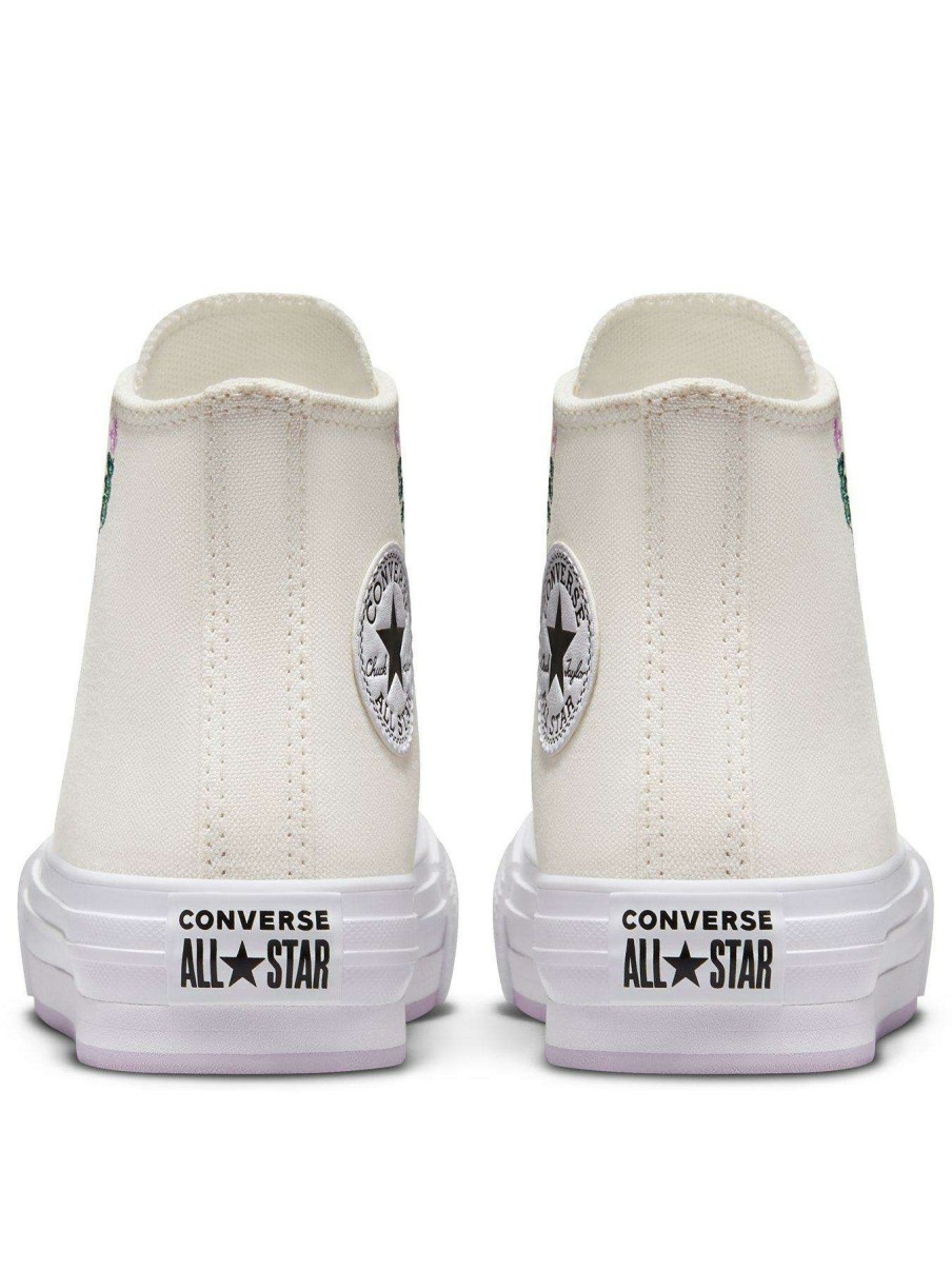 Kids * | Converse Chuck Taylor All Star Childrens Eva Embroidered Lift Trainers Off White