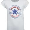 Kids * | Converse Older Girls Chuck Patch T-Shirt White