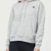 Women * | Converse Embroidered Star Chevron Pullover Hoodie Grey Heather