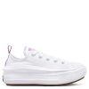 Kids * | Converse Chuck Taylor All Star Ox Childrens Girls Move Canvas Platform Trainers -White/Purple