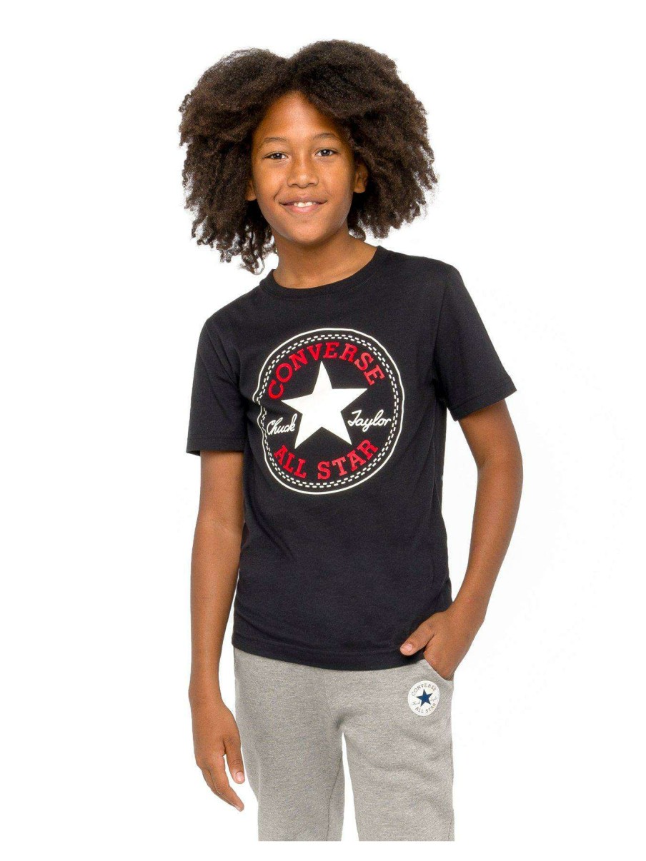 Kids * | Converse Older Boy Core Chuck Patch T-Shirt Black