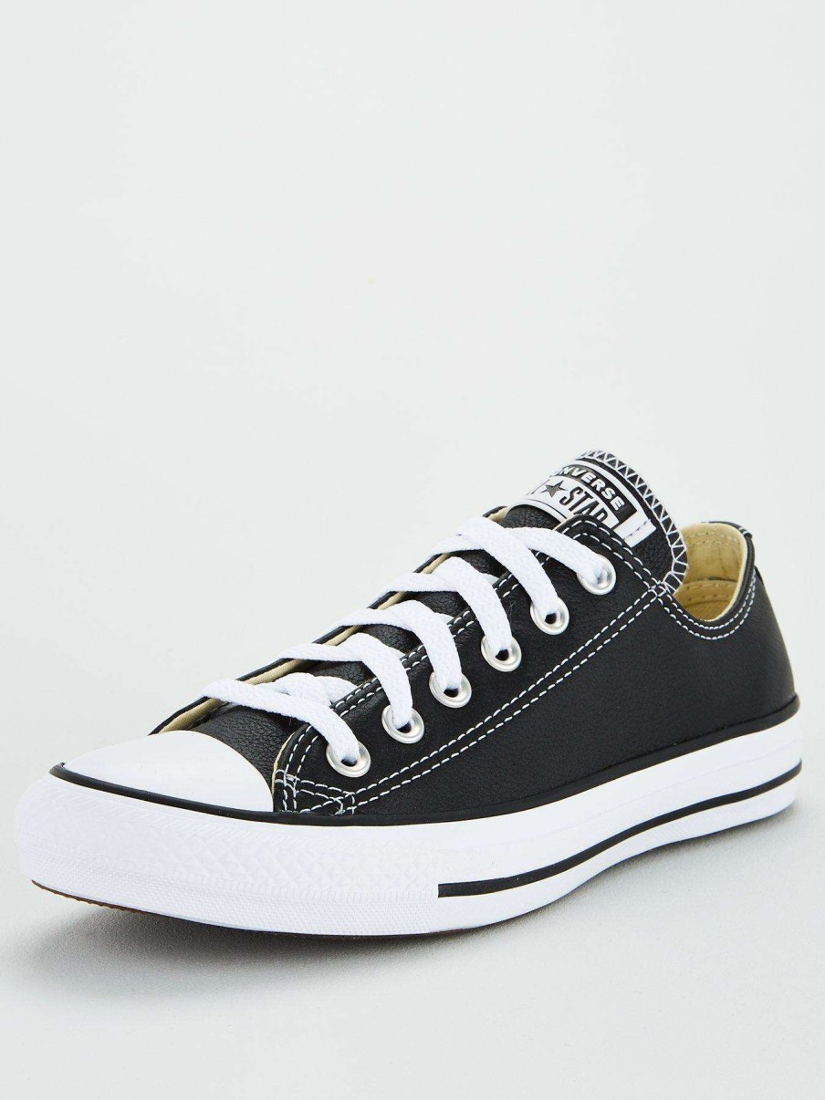 Women * | Converse Chuck Taylor All Star Leather Ox Black White