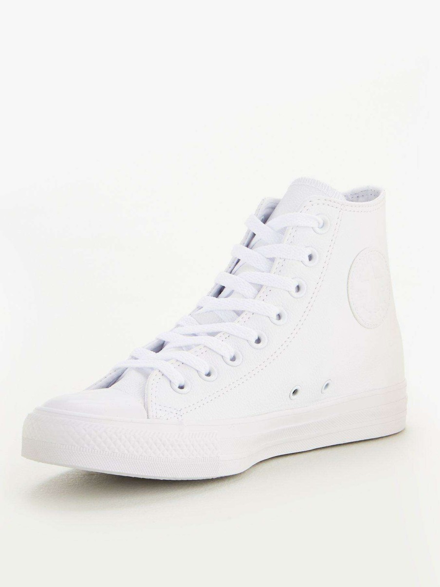 Men * | Converse Chuck Taylor All Star Leather Hi White