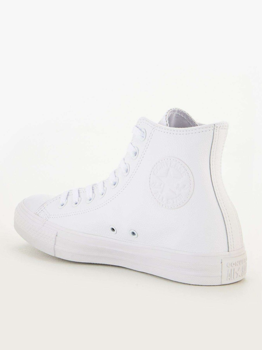 Men * | Converse Chuck Taylor All Star Leather Hi White