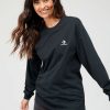 Women * | Converse Left Chest Star Chev Emb Long Sleeve Tee