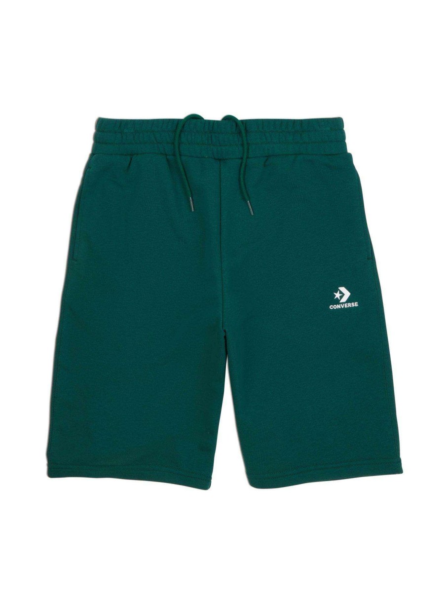 Gifts * | Converse Embroidered Star Chevron Fleece Shorts Bottle Green