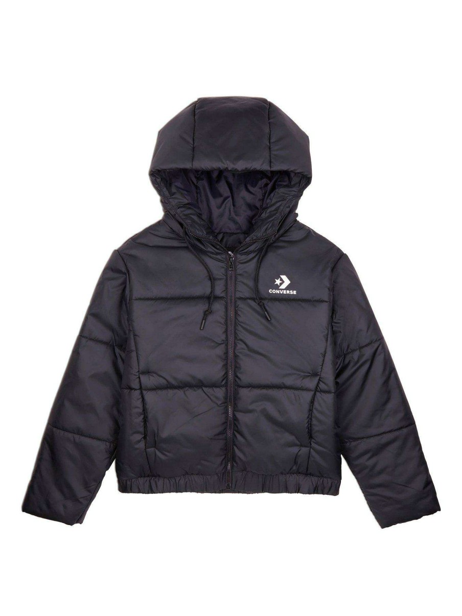 Gifts * | Converse Short Padded Jacket Black