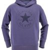 Kids * | Converse Washed Effects Pullover Hoodie Grey