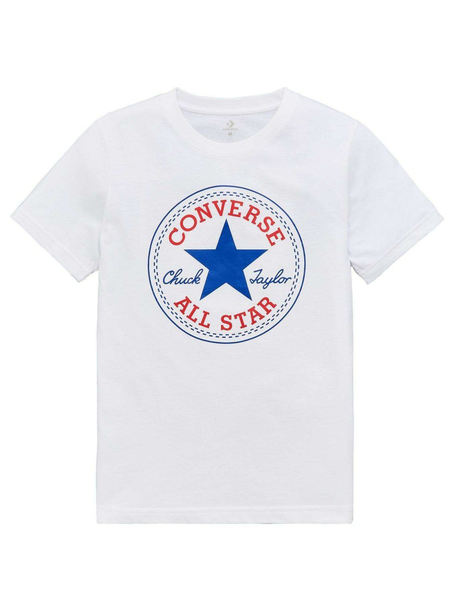 Kids * | Converse Childrens Core Chuck Patch Tee White