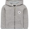 Kids * | Converse Fleece Chuck Patch Full Zip Hoodie Grey