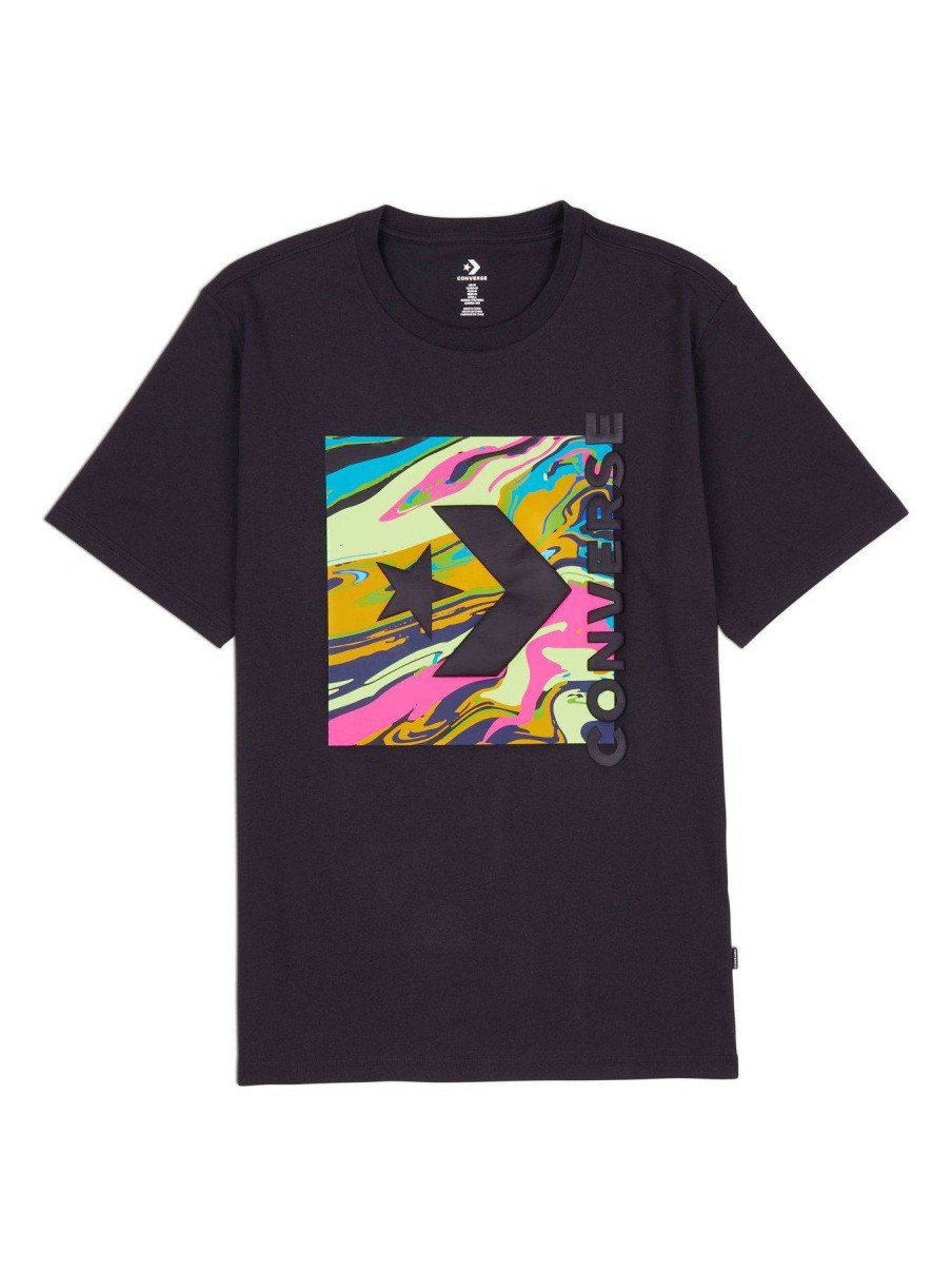 Men * | Converse Star Chevron '90S Marbled Graphic T-Shirt Black/Multi