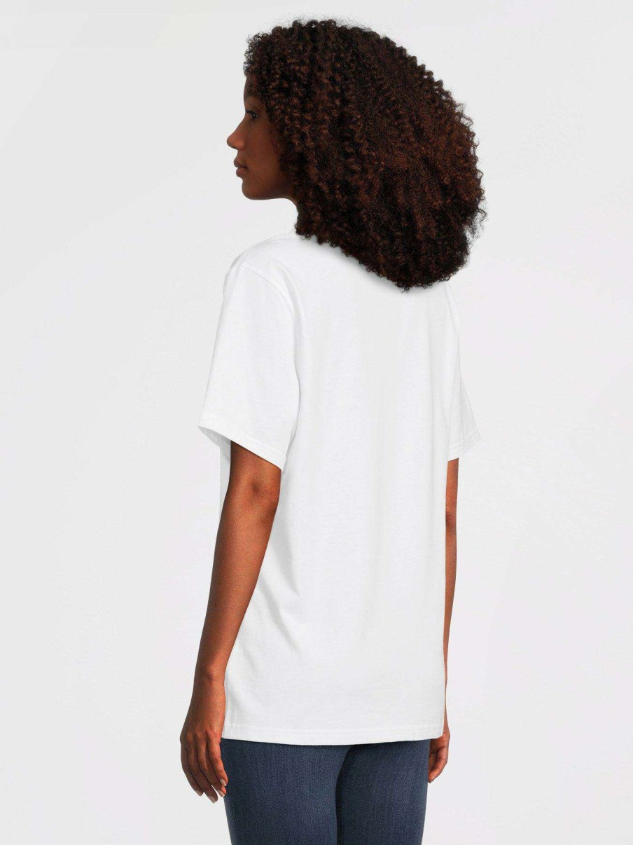 Women * | Converse Large Centre Star Chevron Ss Tee White