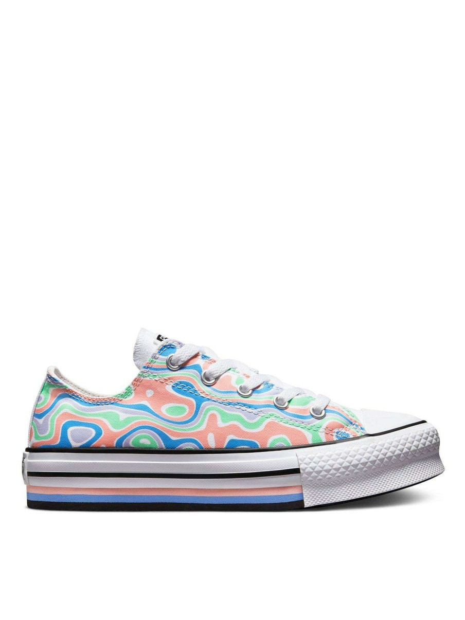 Kids * | Converse Chuck Taylor All Star Eva Lift Sunset Swirl Junior Ox Trainers