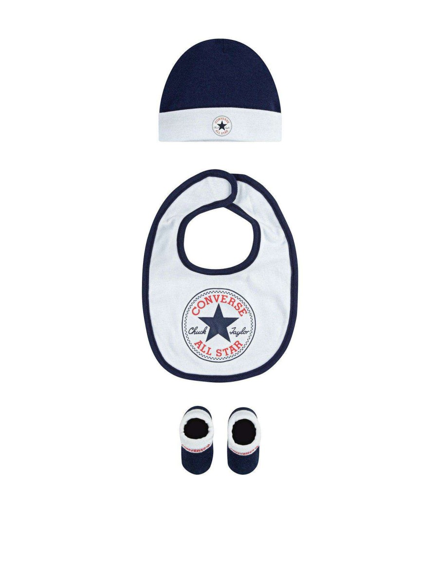 Gifts * | Converse Younger Chuck Infant Hat Bib Bootie Set 3Pc