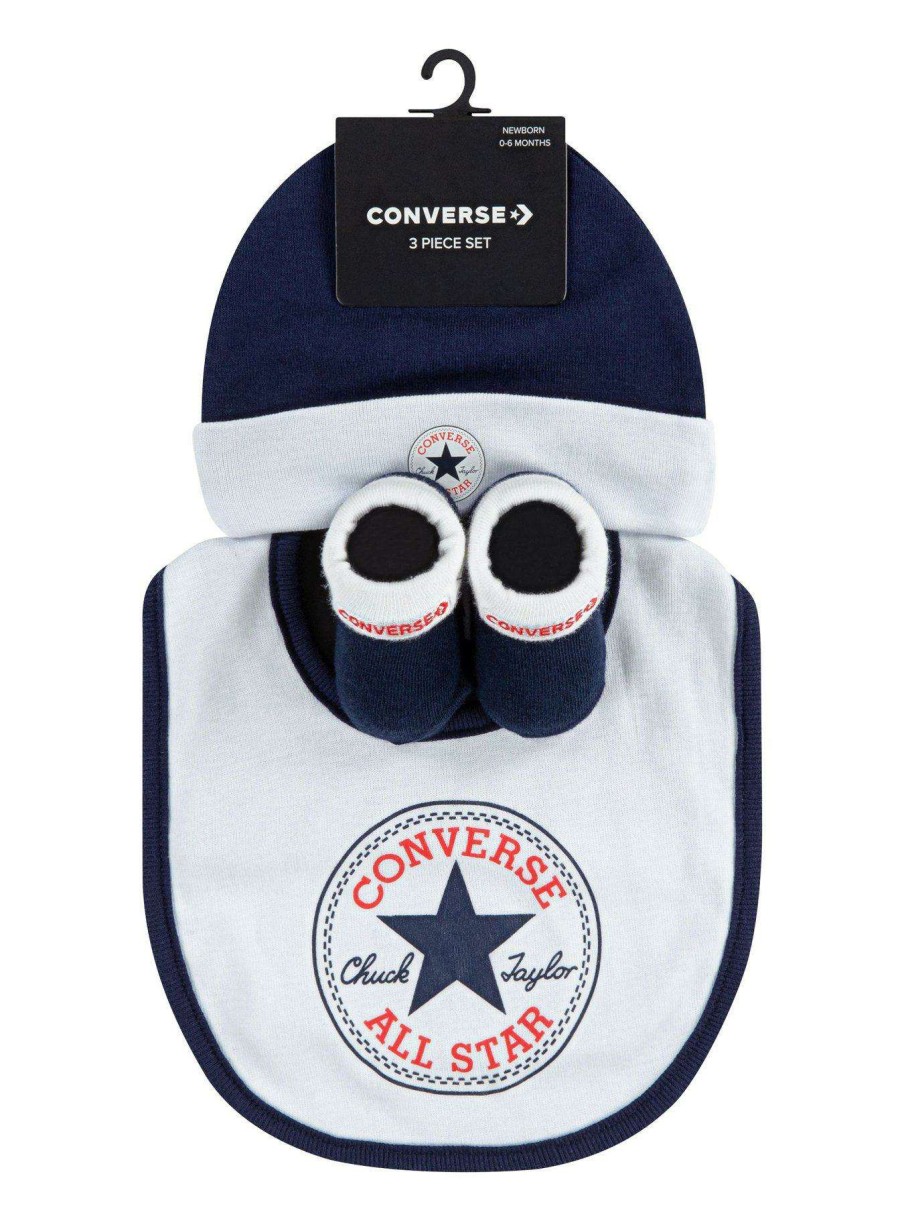 Gifts * | Converse Younger Chuck Infant Hat Bib Bootie Set 3Pc