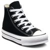 Kids * | Converse Chuck Taylor All Star Hi Childrens Girls Eva Lift Canvas Platform Trainers -Black/White